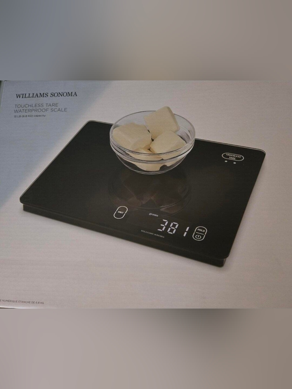 Williams Sonoma Touchless Tare Waterproof Kitchen Scale - Brand NEW
